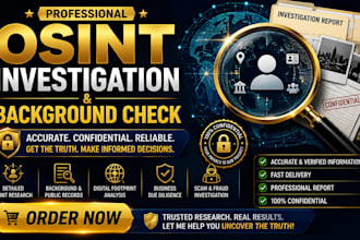 conduct a professional osint investigation and background check