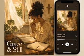 design christian lofi album cover art for worship and gospel producers