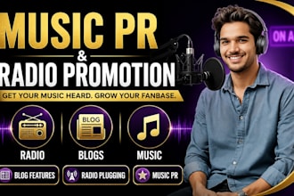 do music PR, blog features, and radio plugging