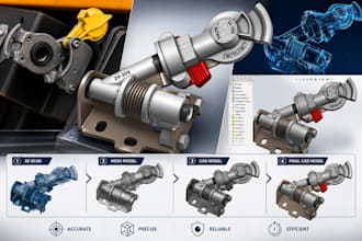 do reverse engineering, scan to cad, cad modeling, solidwors, 3d cad design
