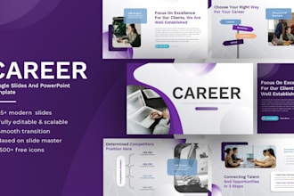 design career day and investor pitch deck presentations in powerpoint or canva