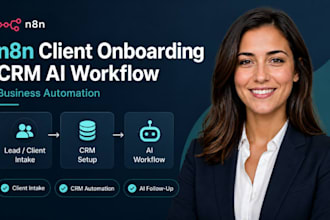 setup n8n client onboarding CRM workflow n8n ai automation client portal setup