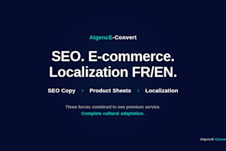 write conversion optimized descriptions in french or english