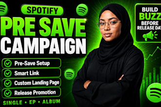 setup and manage a spotify pre save campaign for your new release song