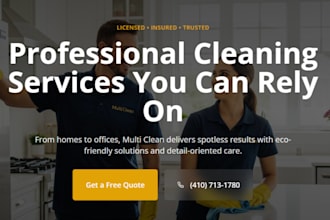 design cleaning service website, bookingkoala, house cleaning, office cleaning