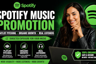 do organic spotify music promotion, playlist pitching and spotify growth