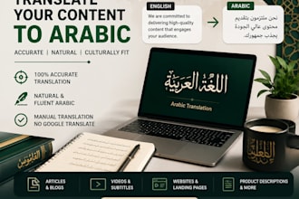translate, correct and advise on any arabic language content