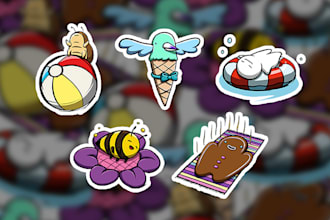 draw cute sticker designs