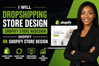 dropshipping store design shopify store redesign shopify or shopify store design