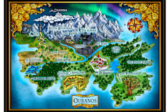 create a 2d realistic fantasy world map for dnd, ttrpg,rpg and tabletop campaign
