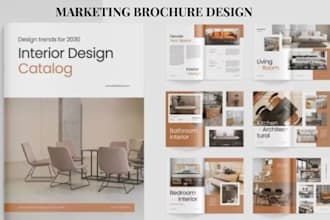 design property listing brochure, luxury real estate marketing booklet