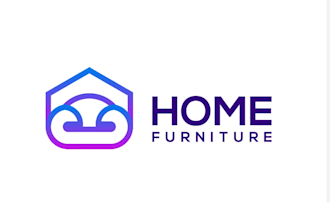 design furniture and home furnishing logo with 10 hours