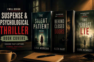 design a suspense and psychological thriller book cover