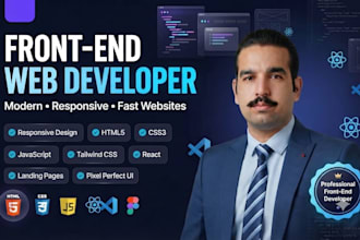 develop a responsive frontend website using HTML CSS javascript tailwind CSS