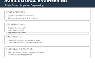 create agricultural engineering study guides notes