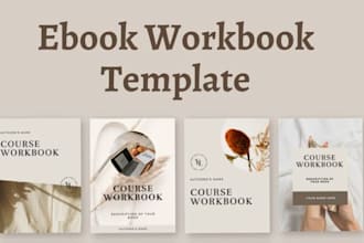 design professional workbook, book cover, journal and planner layout