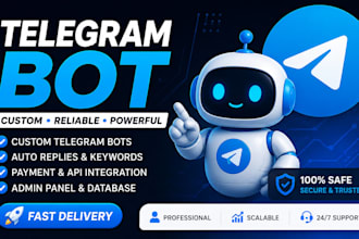 custom telegram bot for automation and business