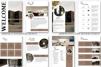 design airbnb welcome book, vacation rental guidebook, house manual booklet