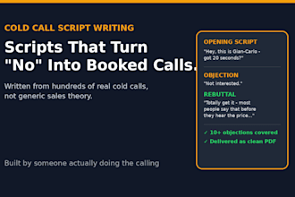write a cold calling sales script with objection handling