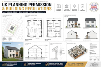 prepare UK planning permission and building regulation drawings