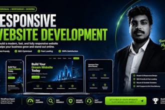 build a responsive HTML CSS javascript website