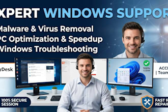 optimize your slow windows PC and remove malware remotely