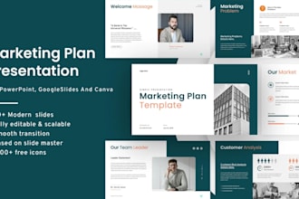 design a professional marketing plan presentation