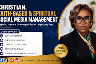 be your christian social media manager, faith based content creator for church