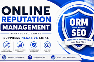 do online reputation reverse seo service to suppress negative links, orm service