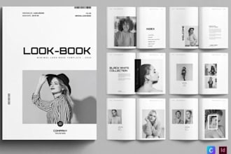 design product catalog, lookbook sell sheet for fashion and sportwears brand