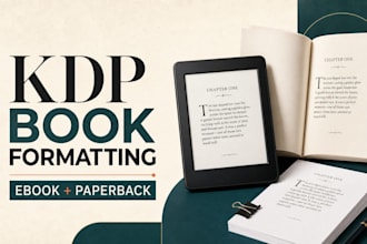 format your ebook or paperback for amazon KDP publishing