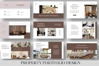 design commercial real estate om, investment brochure, property portfolio kit