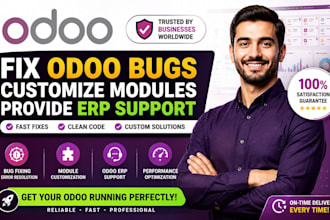 fix odoo bugs provide odoo erp support with customize odoo modules