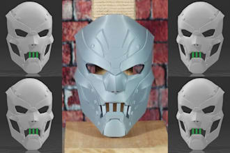 3d cosplay armor wearable mask stl for eva foam pepakura helmet 3d model print
