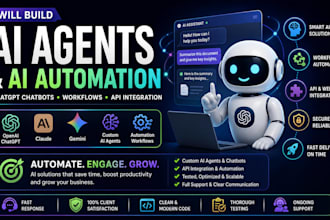 build ai agents, chat gpt chatbots, ai automation and custom workflows