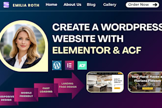 develop and design wordpress website with elementor and acf or elementor pro