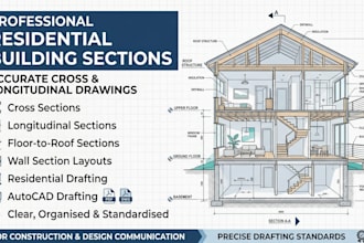 draw building sections house cross section construction detail autocad drafting