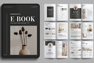 design canva workbook, guide, journal, planner, digital interactive PDF flipbook