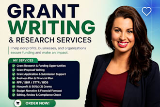 write grant proposal grant research and write business grant for nonprofit
