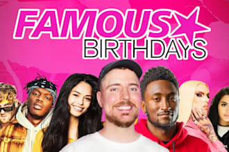 create standard famous birthday profile for you under your name
