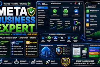 create bm for whatsapp API, bulk SMS facebook ads setup