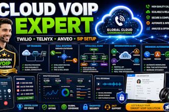 setup twilio telnyx anveo accounts for inbound and outbound calls