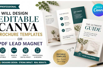 design editable canva brochure templates or pdf lead magnet