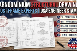 provide structural drawings for your post frame barndominium