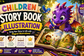 children story book illustration children story children story book illustration