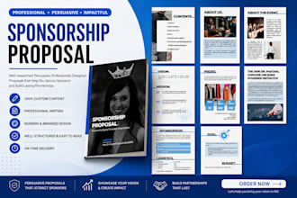 design sponsorship proposal for nonprofit, grant writing, pitch deck fundraising