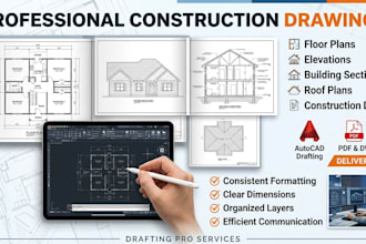 create construction drawings residential building plans autocad drafting