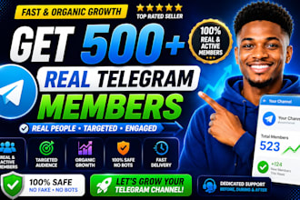 get 500 real telegram members for your channel