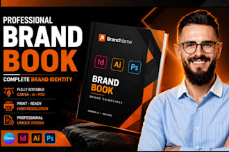 design your business logo, branding guidlines, brand book and study guide
