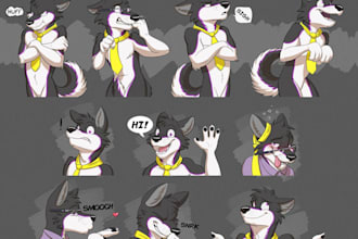 create custom furry stickers, sticker pack, for telegram and discord